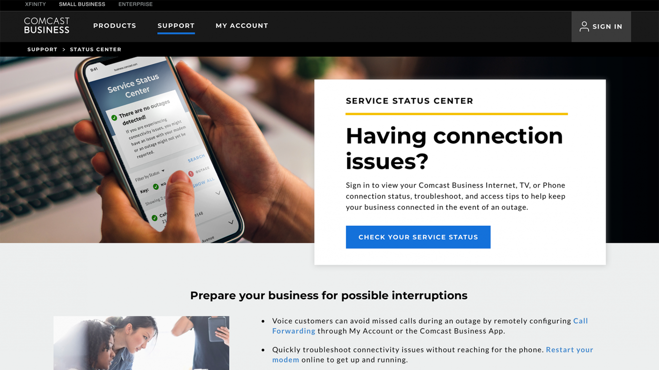 Unauthenticated Service Status Center